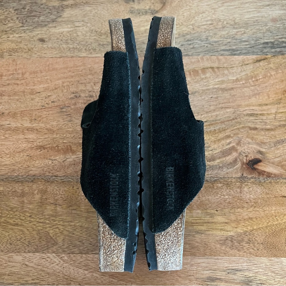 Birkenstock Arizona Black Suede Sandal Size 38 (7-7.5) Wide - Picture 8 of 9